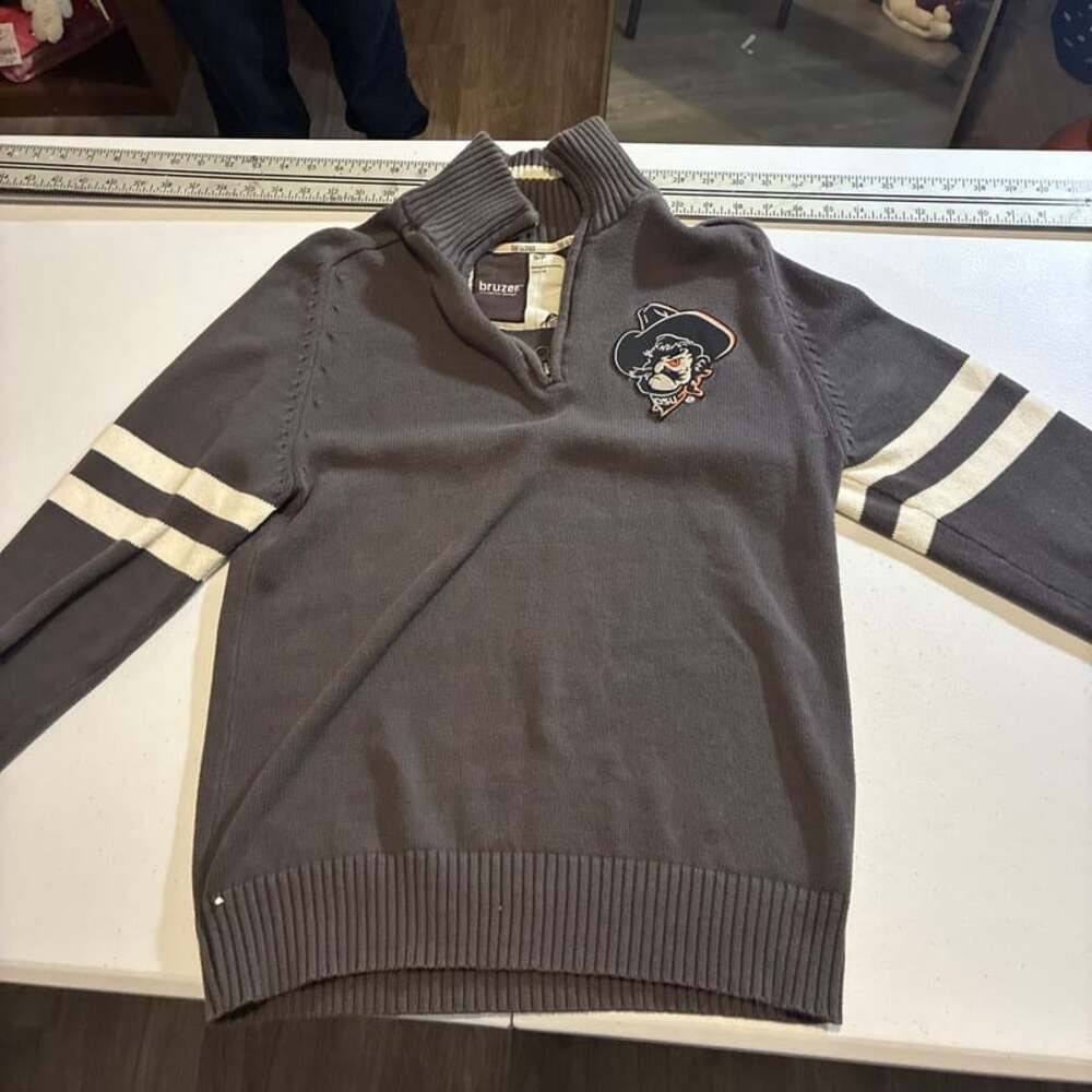 Antigua Oklahoma State Cowboys Men's Black Quarter-Zip Pullover
